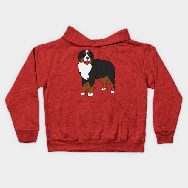 bernese mountain dog Kids Hoodie by AMCArts